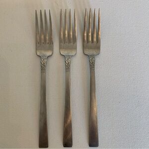 Oneida WM Dalton BROOKWOOD Stainless Steel Flatware Fork Set Lot of 3 Forks 7.25